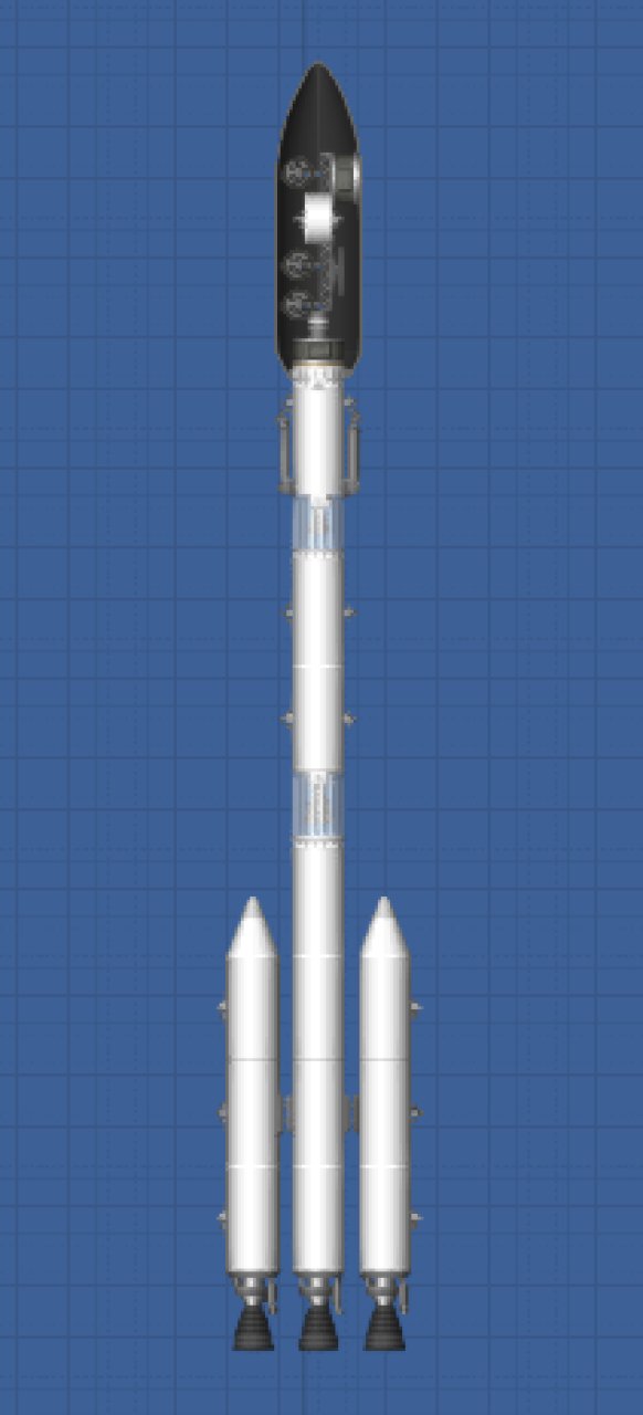 3Staged Rocket with rover DLC Spaceflight Simulator