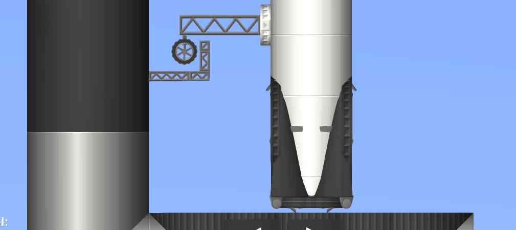 Falcon 9 with launch tower for Spaceflight Simulator • SFS UNIVERSE