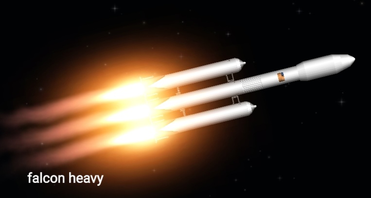 Falcon heavy by NNP for Spaceflight Simulator • SFS UNIVERSE