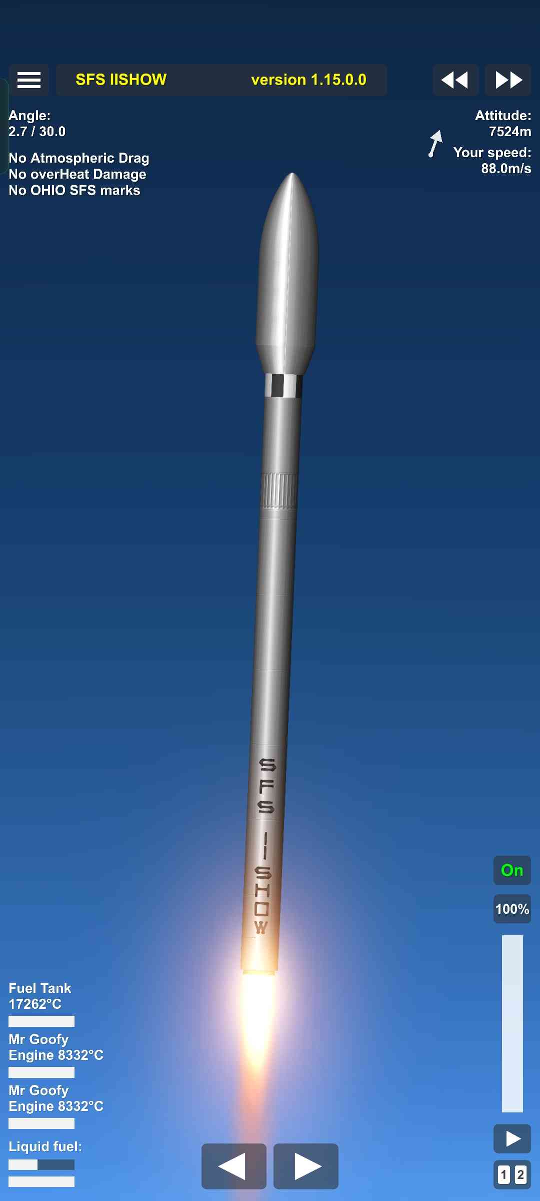 Sfs iishow rocket original pac for Spaceflight Simulator • SFS UNIVERSE