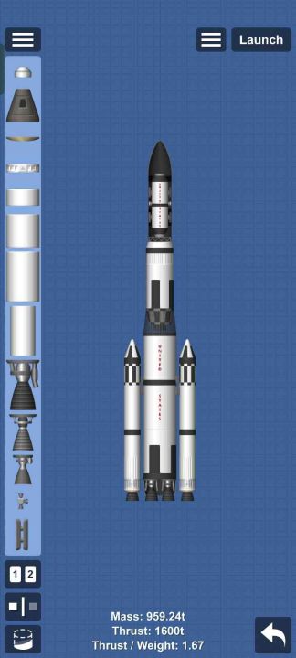 AJA Cargo (custom rocket) Blueprint for Spaceflight Simulator / SFS BP