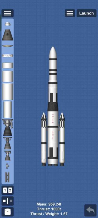 AJA Cargo (custom rocket) Blueprint for Spaceflight Simulator / SFS BP