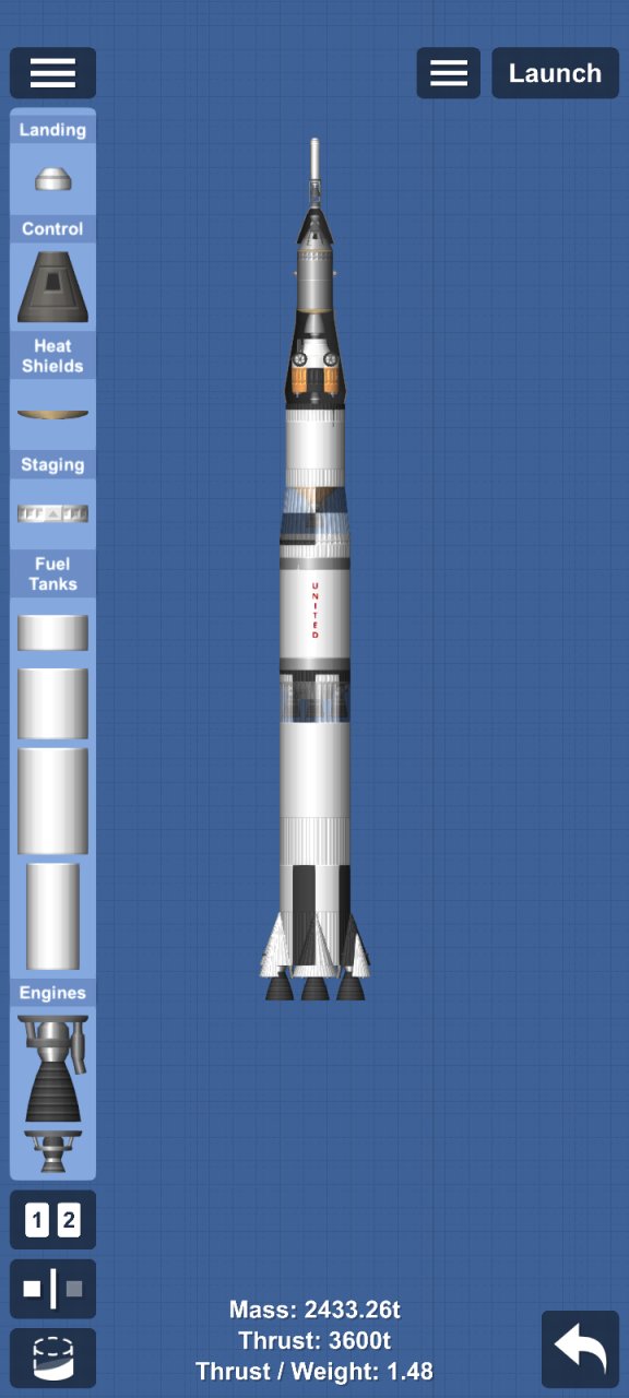 Apollo 11 (Saturn V) Spaceflight Simulator