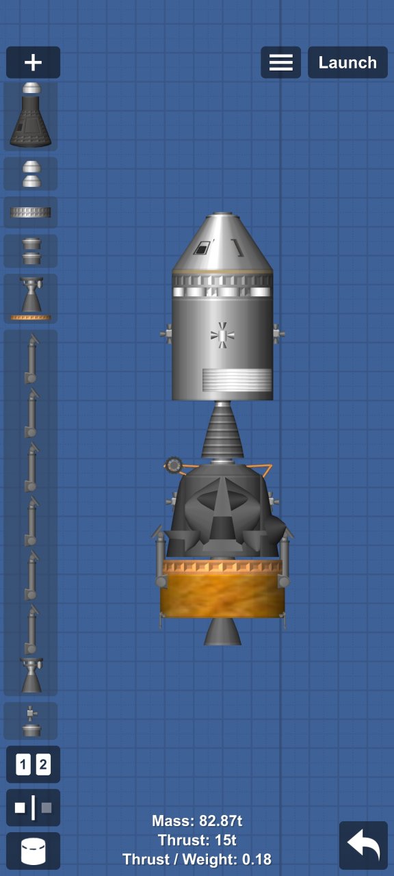 Apollo spacecraft+ moon lander Spaceflight Simulator