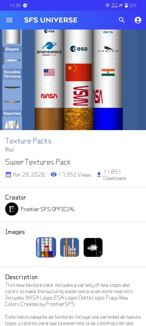 Ariane 5 (need supertextures) Spaceflight Simulator