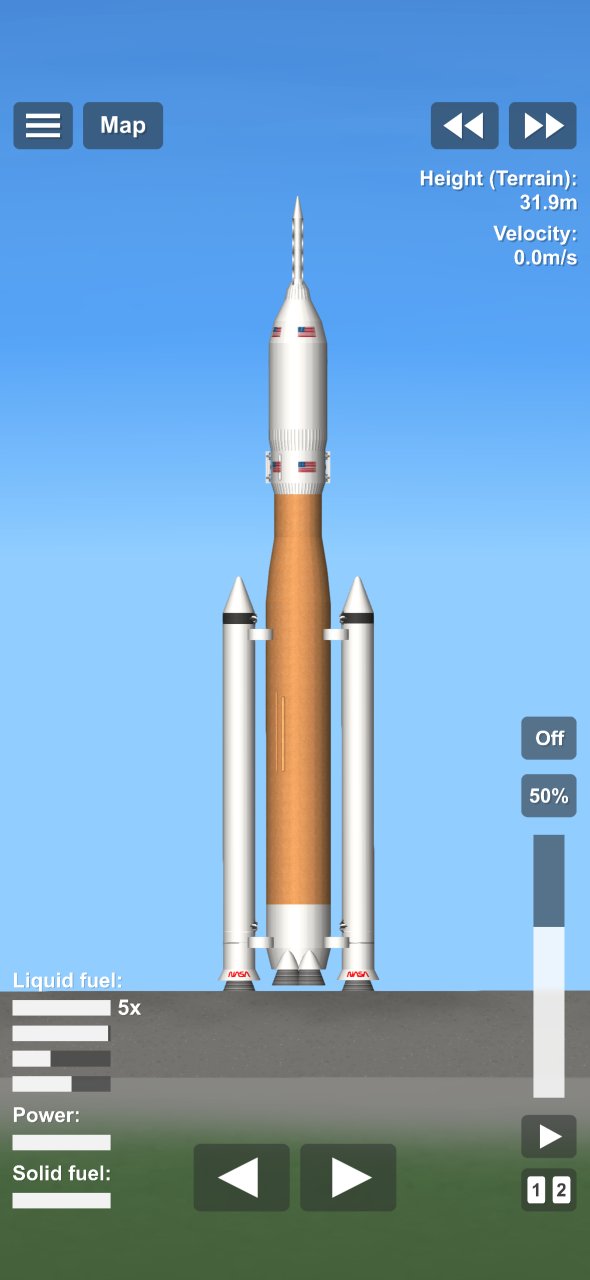 Artemis II Rocket for Spaceflight Simulator