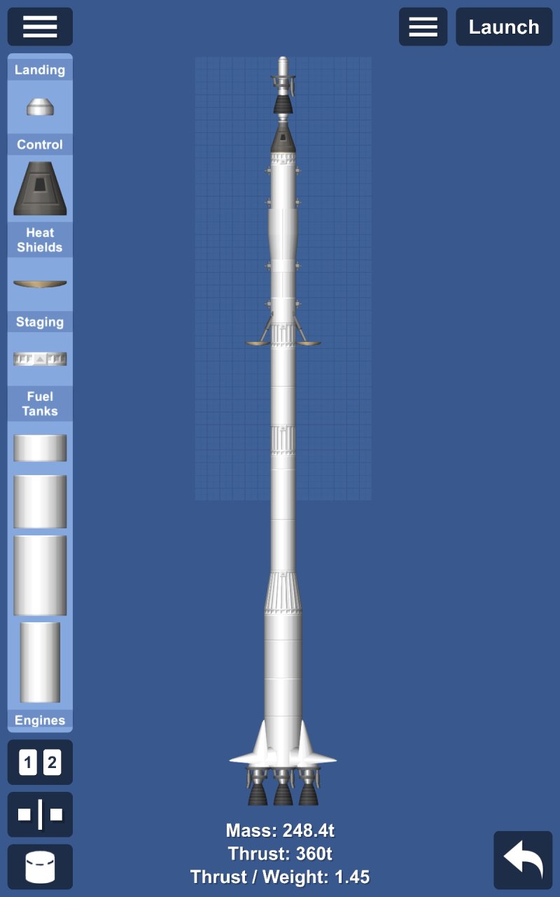 Better version of my Saturn V for Spaceflight Simulator