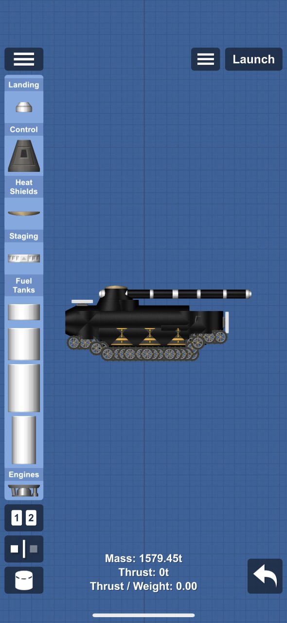 Black Military Tank Spaceflight Simulator