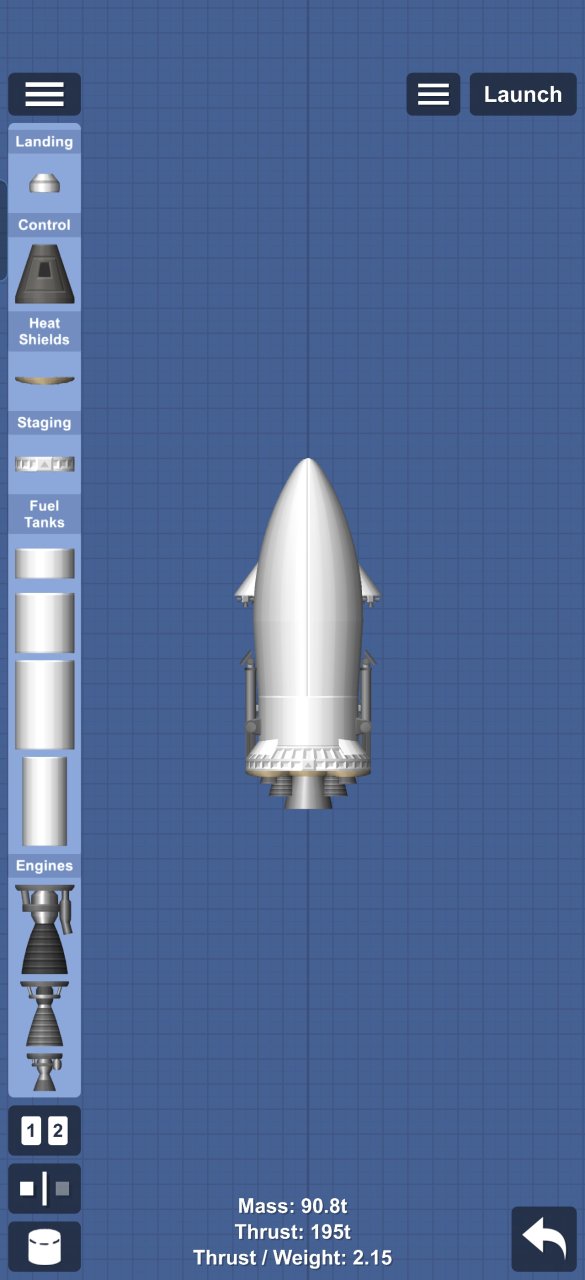 Blue Lander (Rover - Small CG) for Spaceflight Simulator