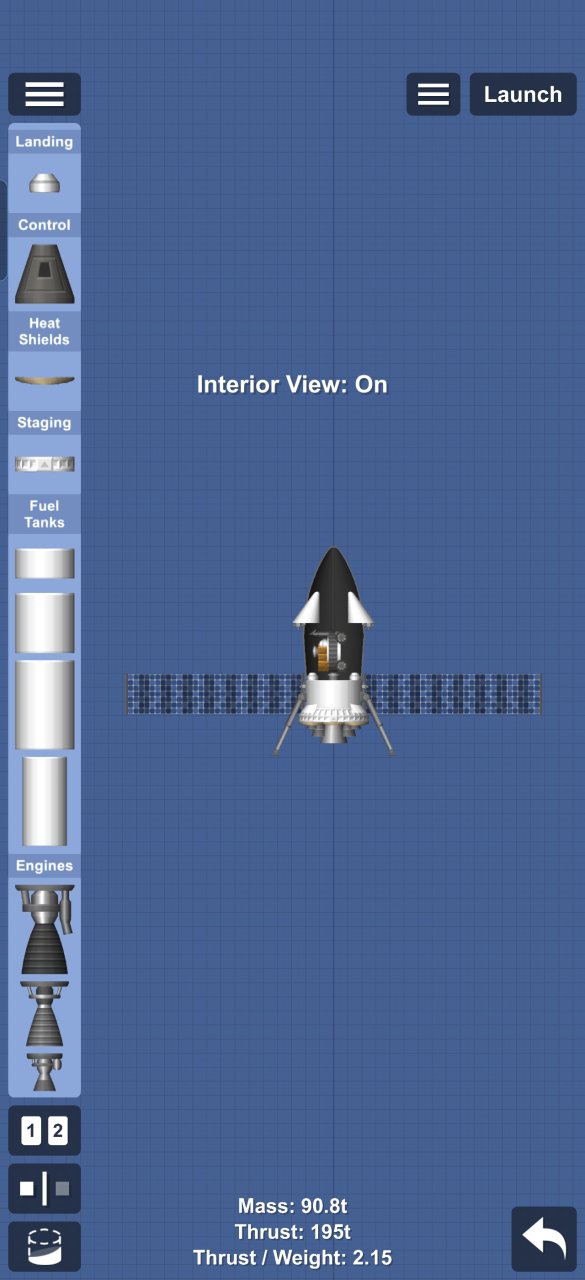Blue Lander (Rover - Small CG) Spaceflight Simulator