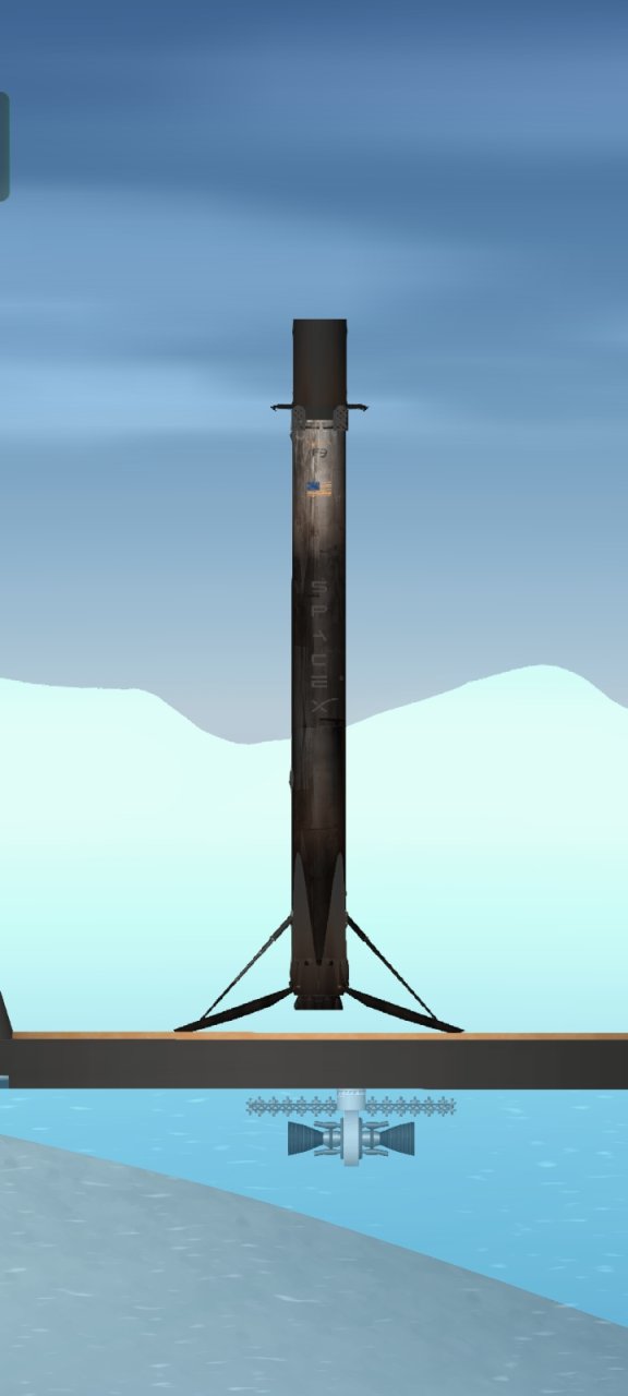 Burn mark efek for falcon 9 Spaceflight Simulator