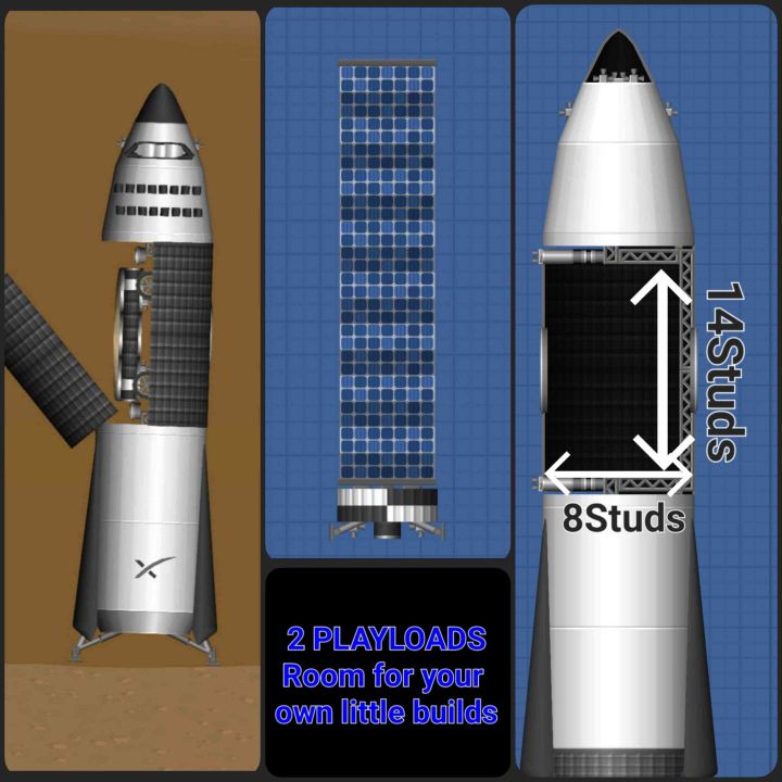 Dear Moon Mission V2 Blueprint for Spaceflight Simulator / SFS BP