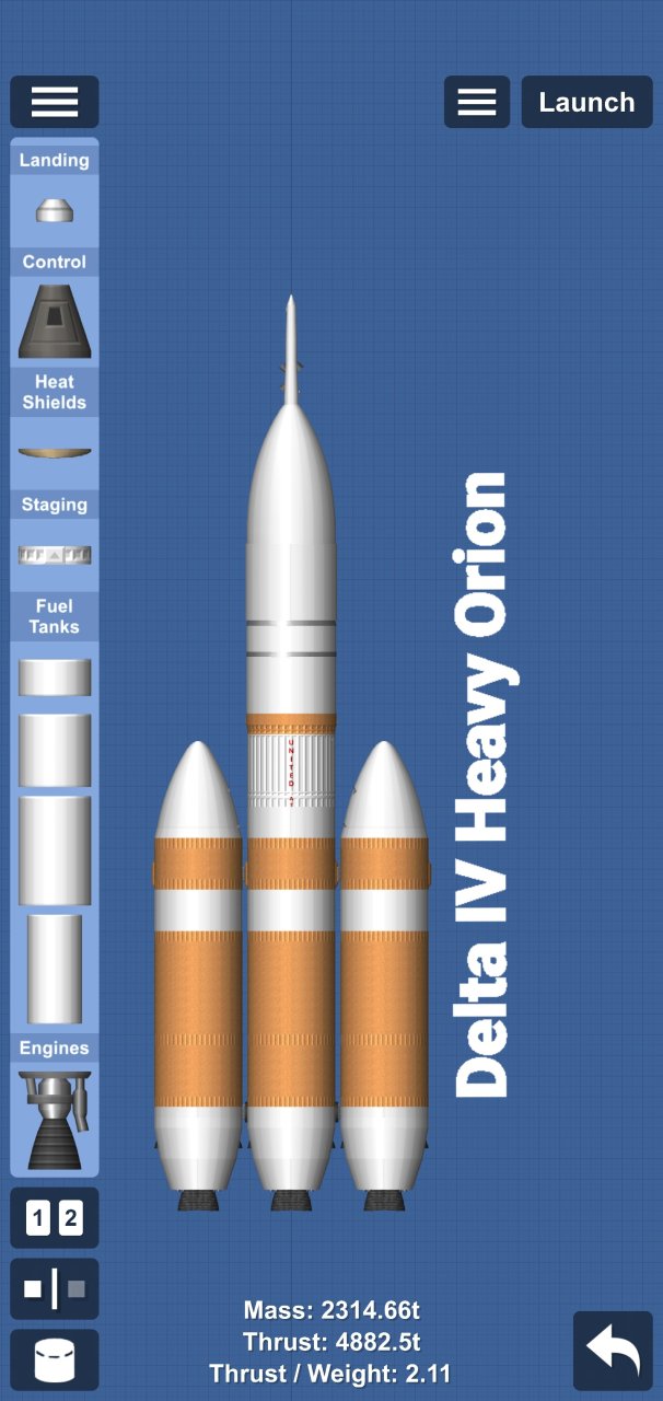 Delta IV Heavy Orion Spaceflight Simulator