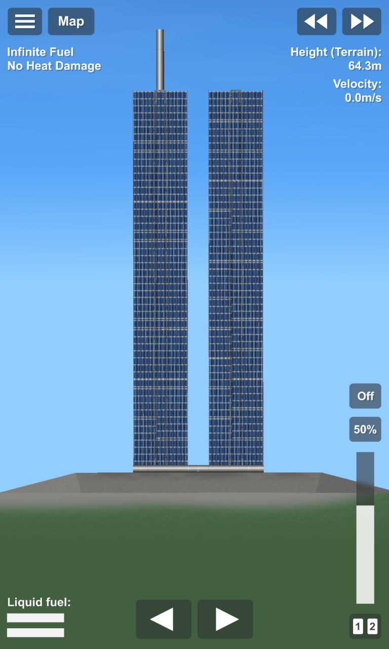 Deployanle twin towers Spaceflight Simulator