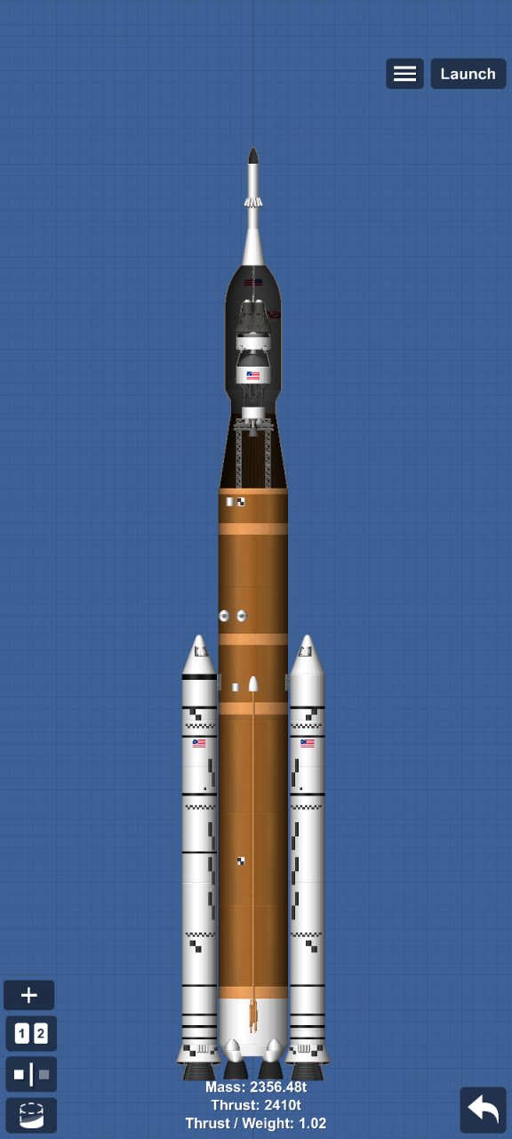 Detailed SLS ARTEMIS II Spaceflight Simulator