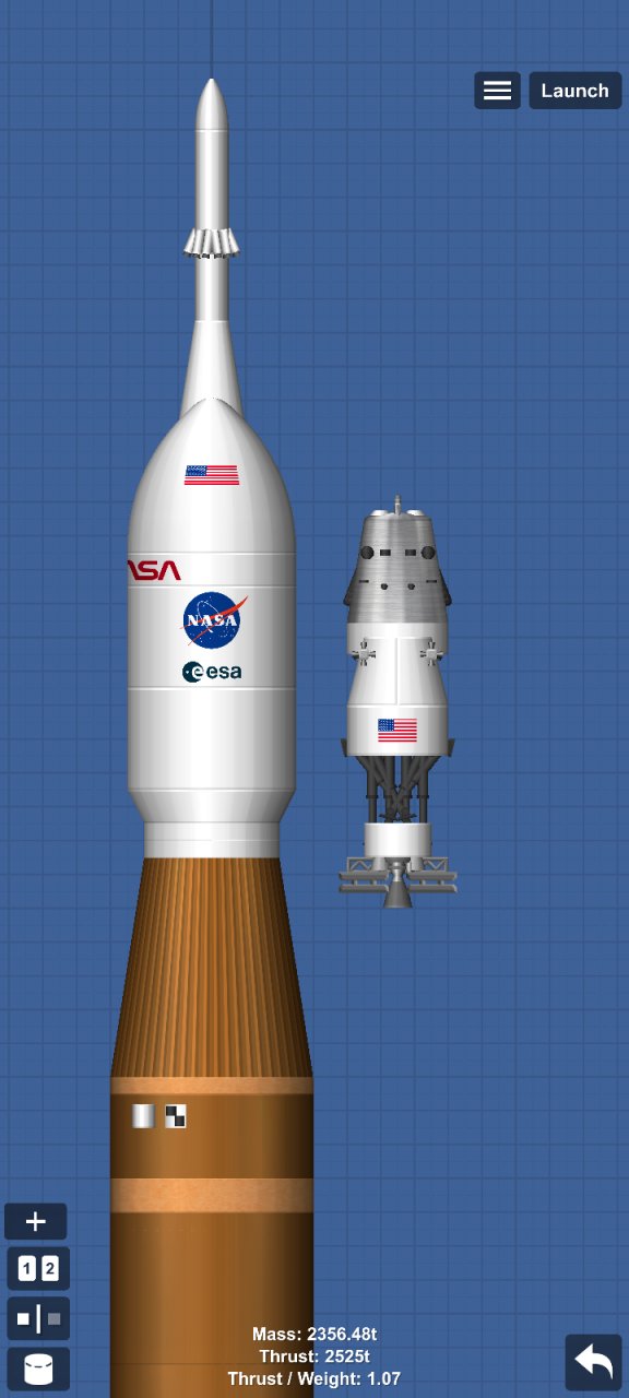 Detailed SLS ARTEMIS II Spaceflight Simulator