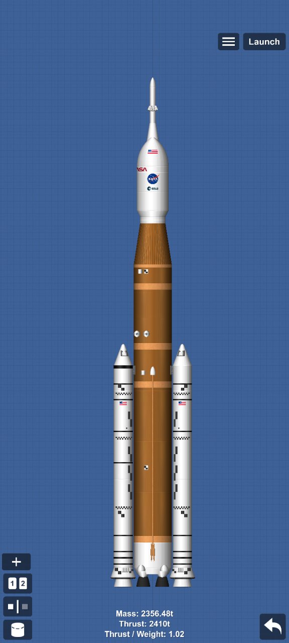 Detailed SLS ARTEMIS II Spaceflight Simulator