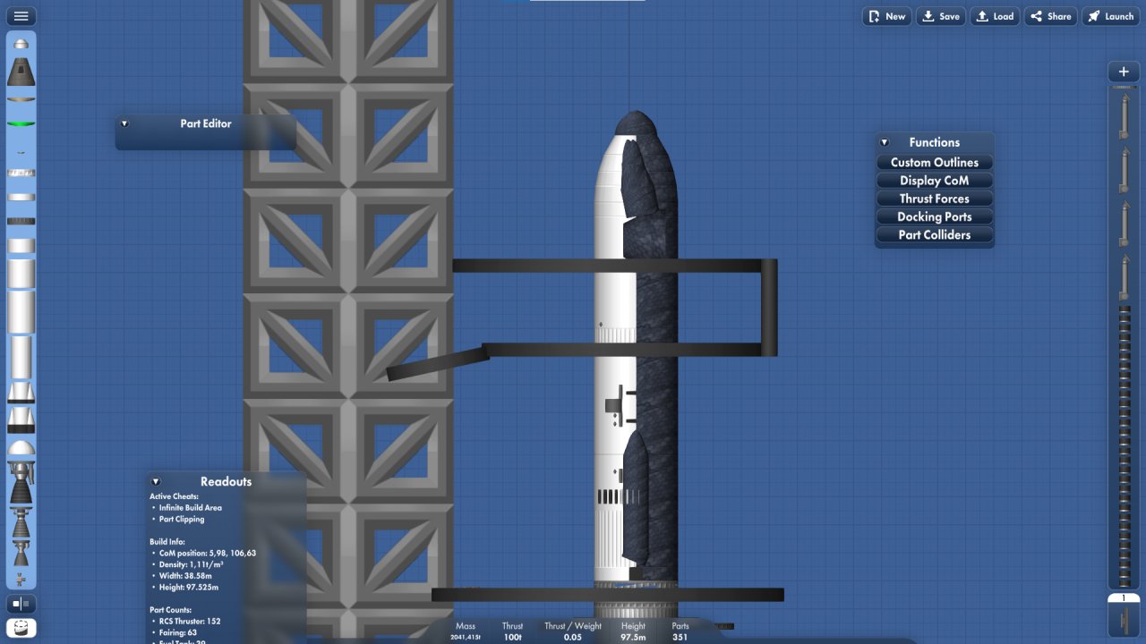 Escudos termicos de starships Spaceflight Simulator