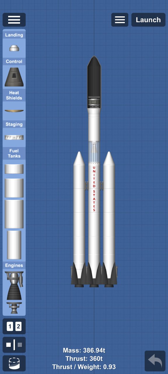 Falcon 9 heavy Spaceflight Simulator