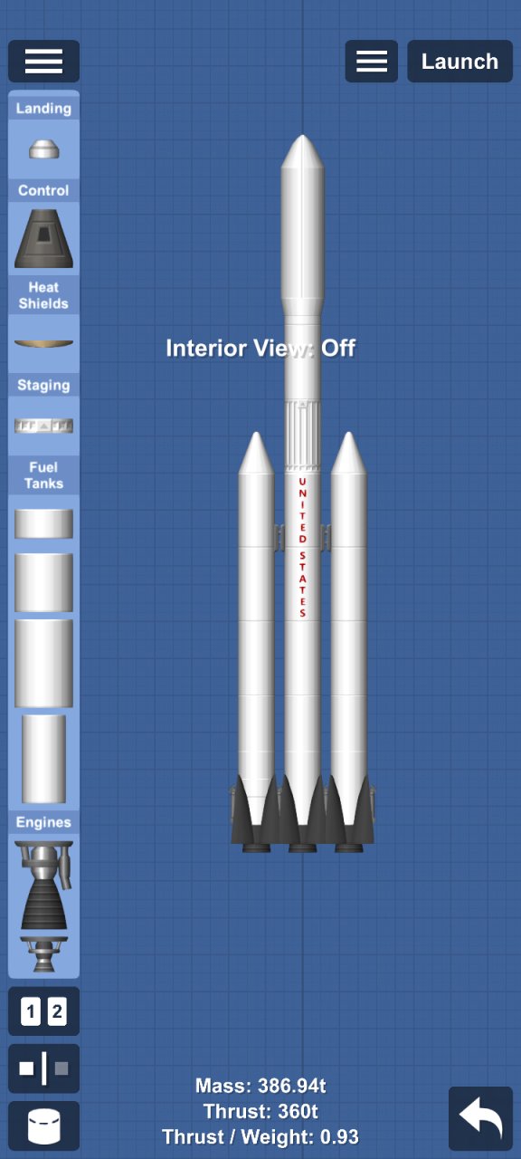 Falcon 9 heavy Spaceflight Simulator