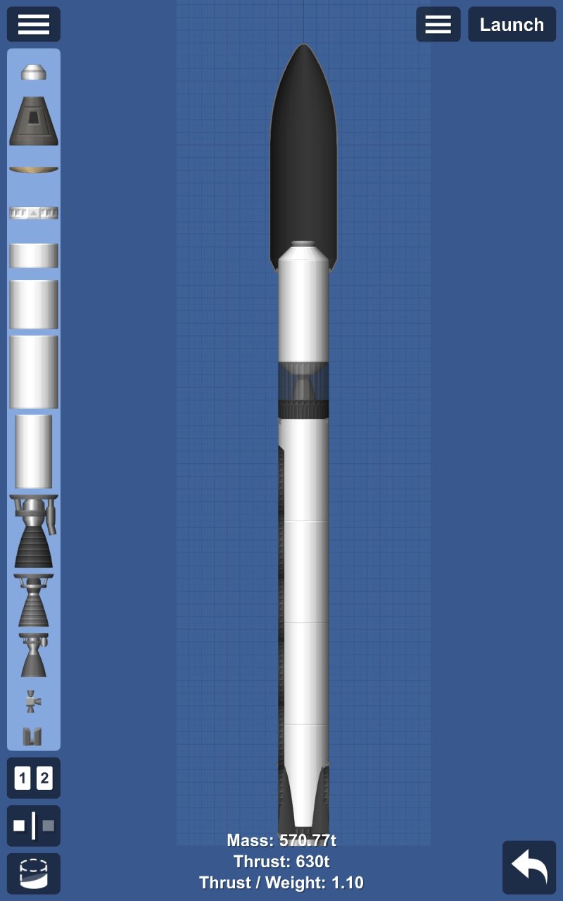 Falcon 9 (Not That Laggy) Blueprint for Spaceflight Simulator / SFS BP