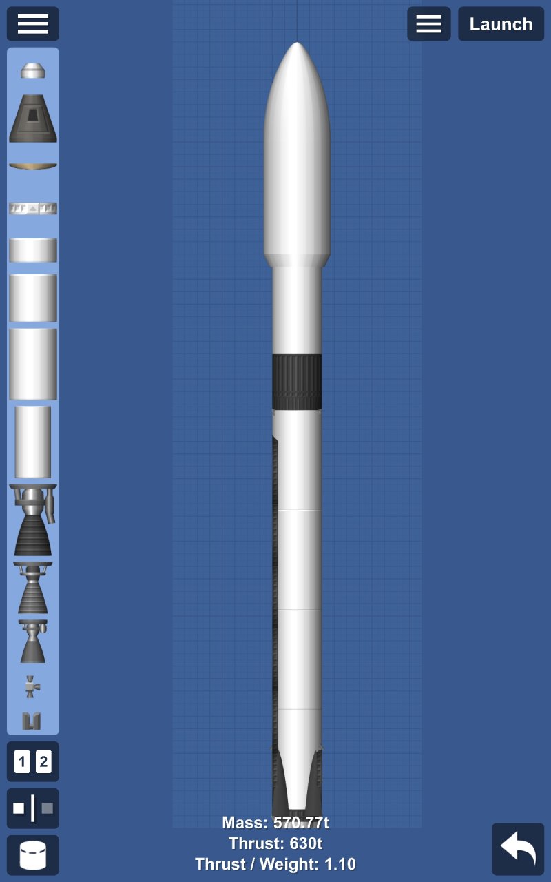 Falcon 9 (Not That Laggy) Blueprint for Spaceflight Simulator / SFS BP