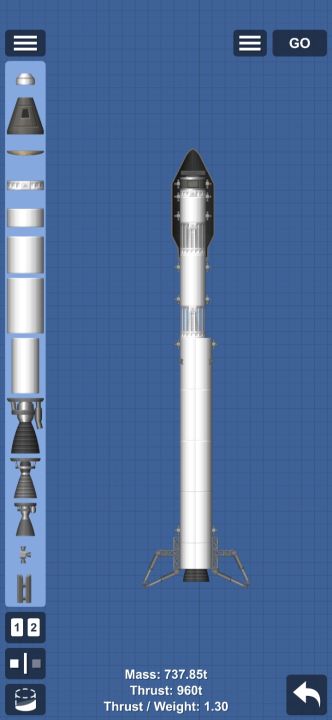 Falcon 9 on a budget Blueprint for Spaceflight Simulator / SFS BP