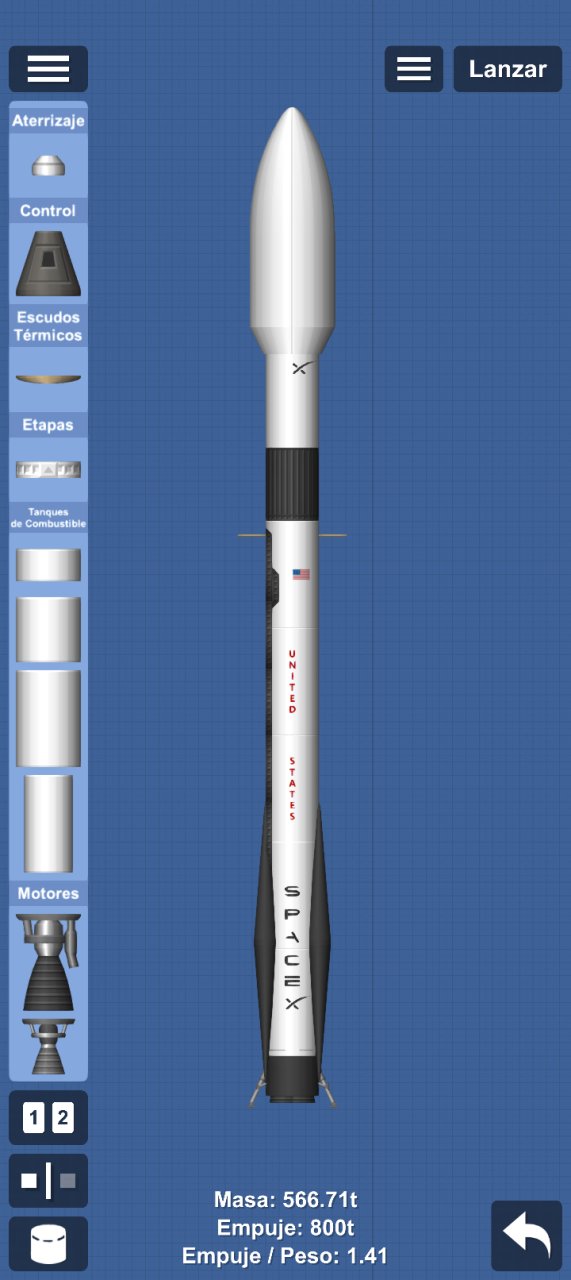 Falcón 9 V2 Spaceflight Simulator