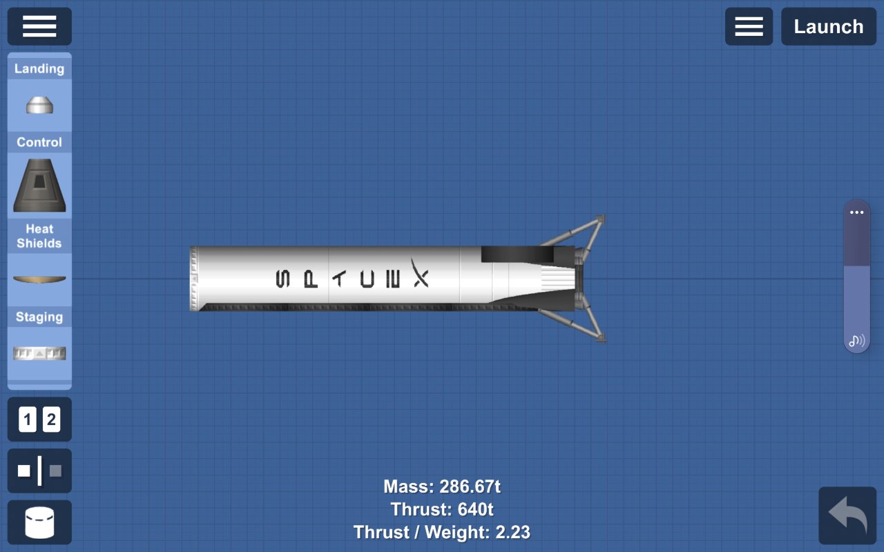 Falcon 9 with launchpad Spaceflight Simulator
