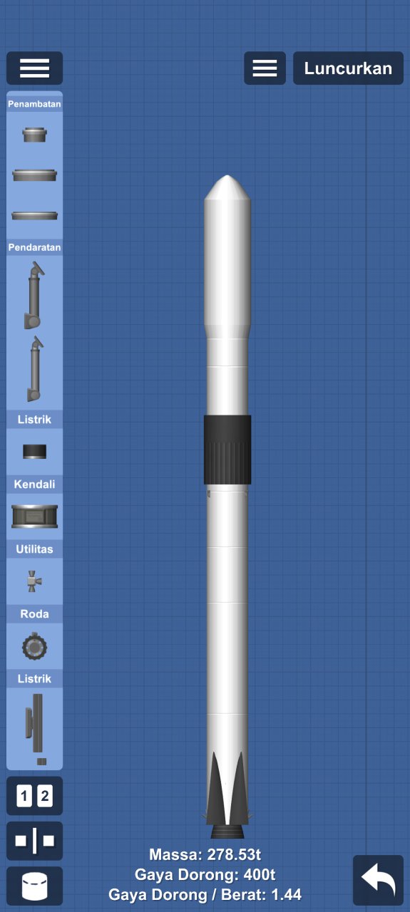 Falcon 9 With Satelite Spaceflight Simulator