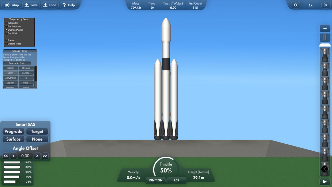 falcon heavy Blueprint for Spaceflight Simulator / SFS BP