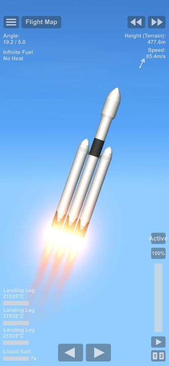 Falcon Heavy Blueprint for Spaceflight Simulator / SFS BP