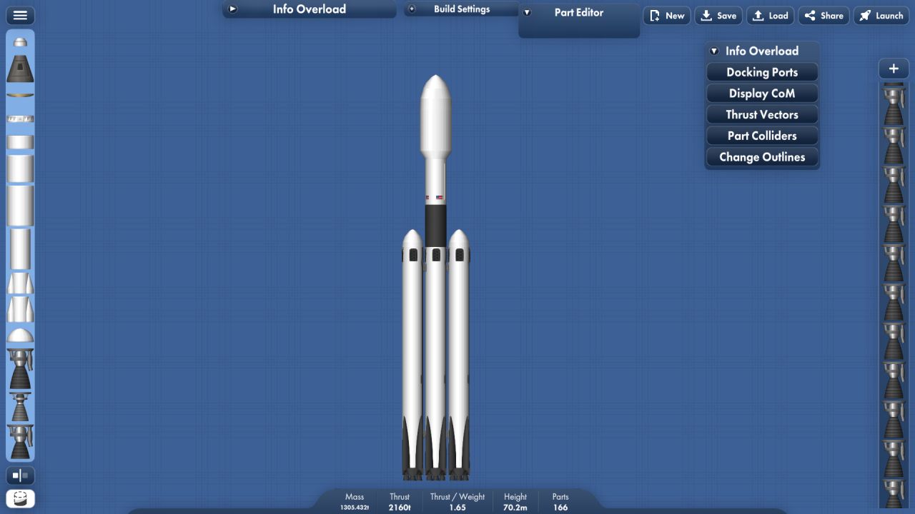 falcon heavy Blueprint for Spaceflight Simulator / SFS BP