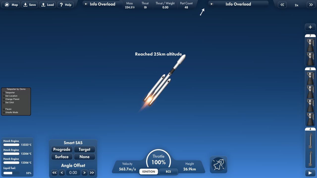 falcon heavy Blueprint for Spaceflight Simulator / SFS BP