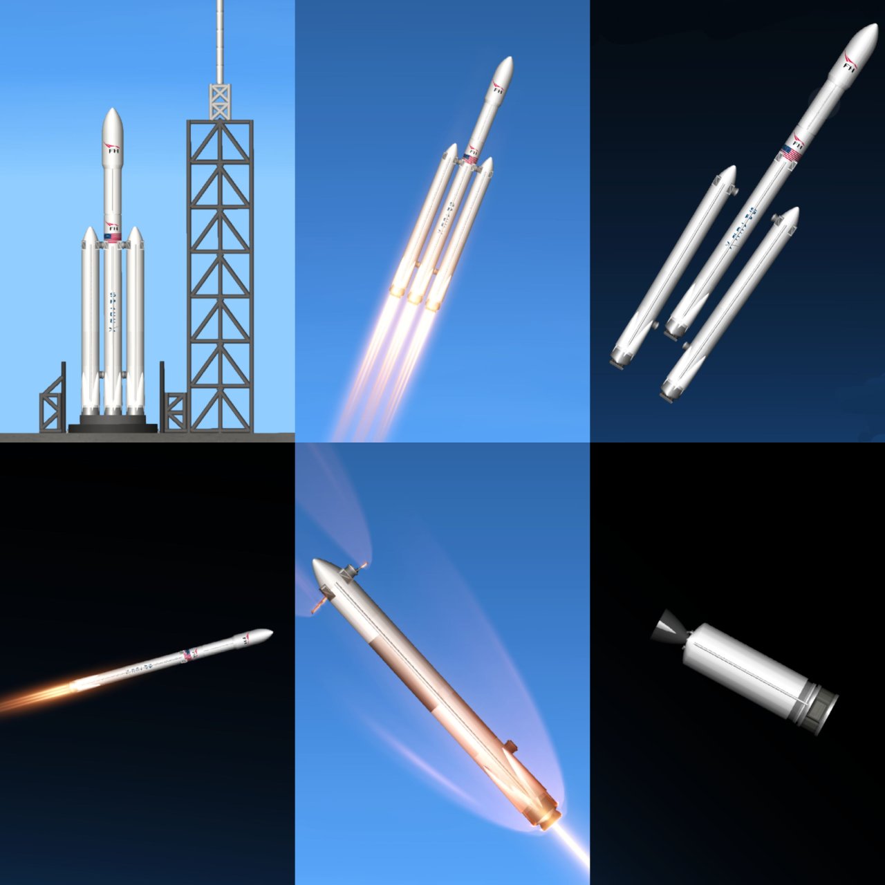 Falcon Heavy Spaceflight Simulator