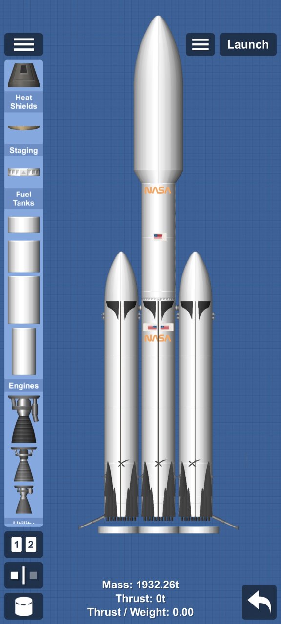 Falcon heavy update 3 logo Spaceflight Simulator