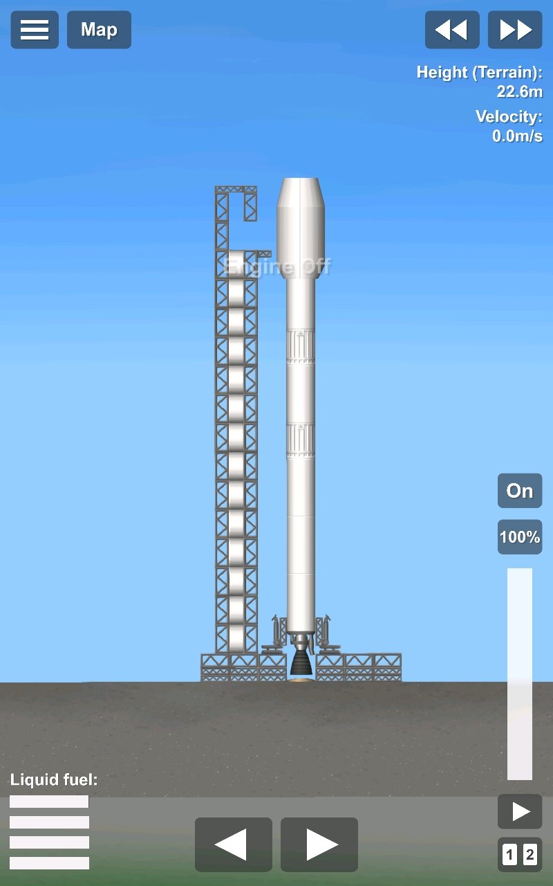 Falcon9 with launchpad Blueprint for Spaceflight Simulator / SFS BP