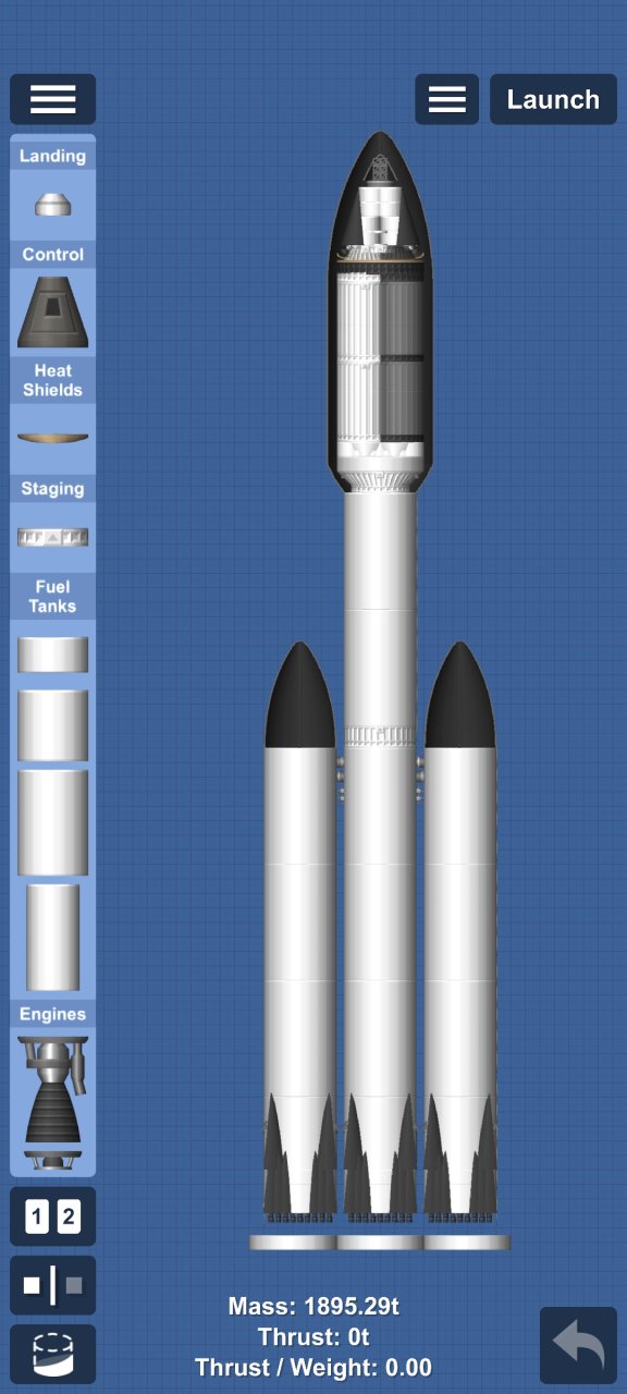 Falconheavy+issdeorbit vehicle Spaceflight Simulator