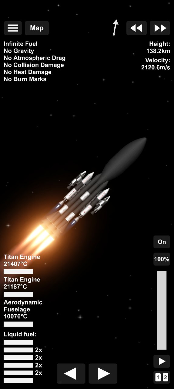 fictional rocket/satellite Spaceflight Simulator