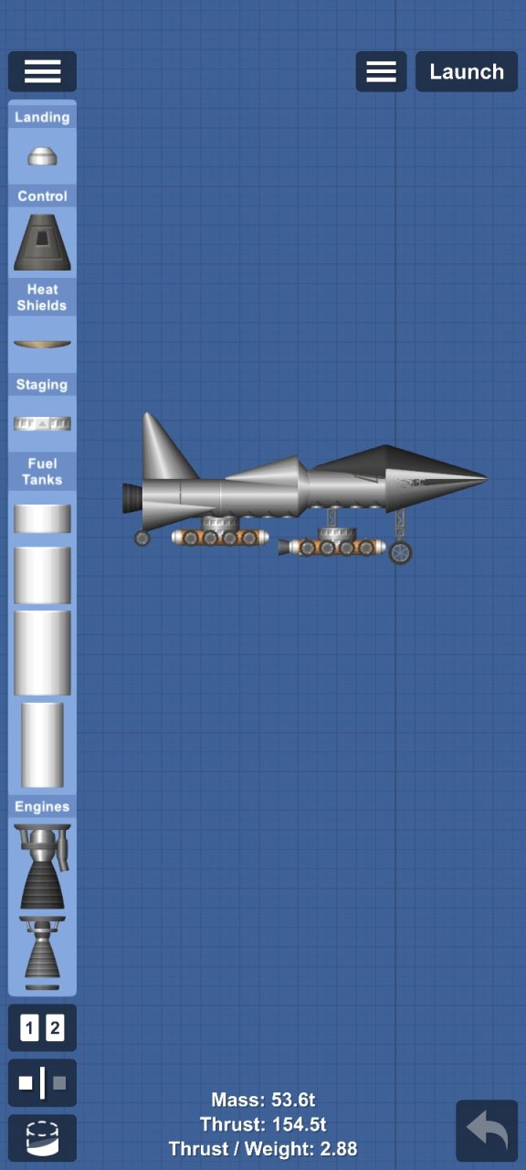 fighter jet(with bomb-rocket) for Spaceflight Simulator