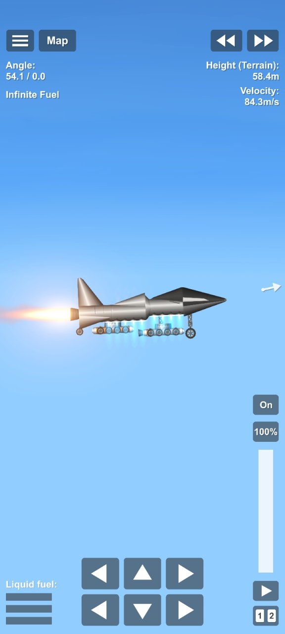 fighter jet(with bomb-rocket) Spaceflight Simulator