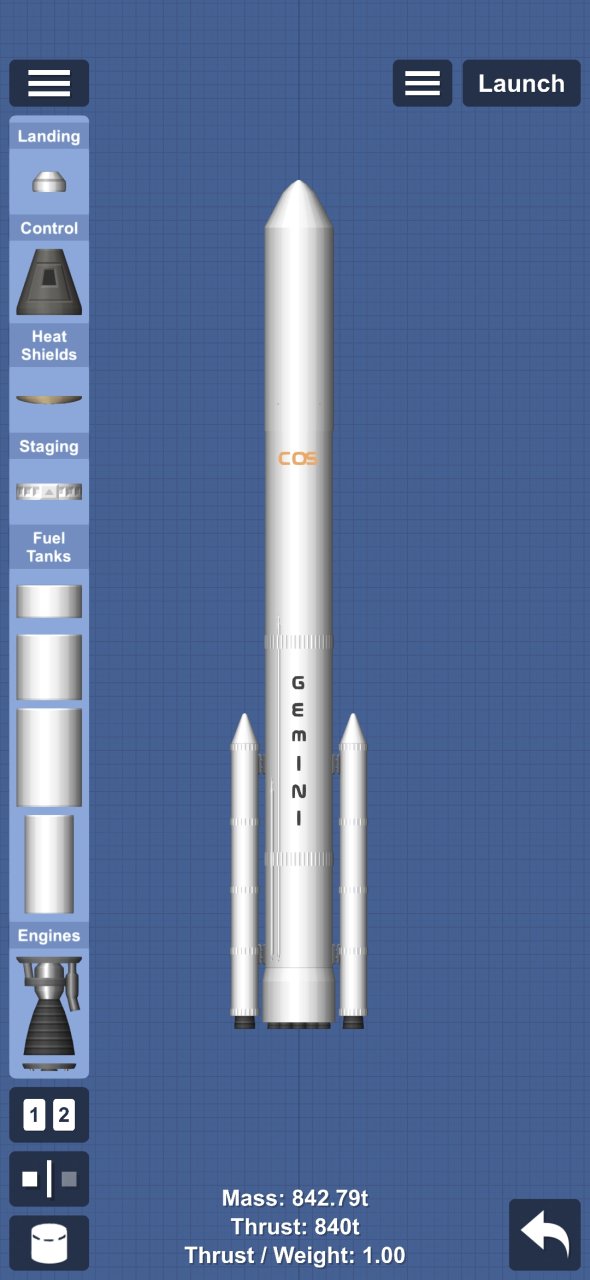 Gemini COS 2 mission/Rocket for Spaceflight Simulator