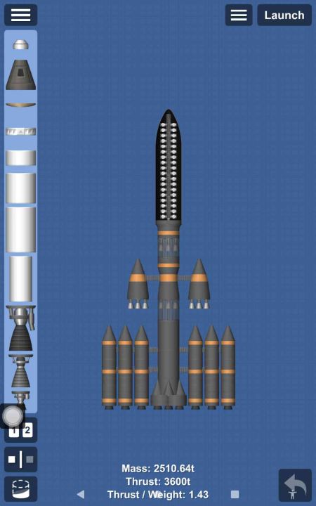 Heavy Cargo Rocket Blueprint for Spaceflight Simulator / SFS BP