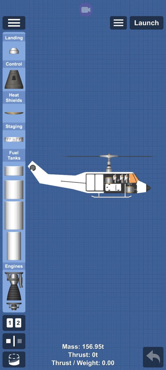 helicopter(slightly laggy) Spaceflight Simulator