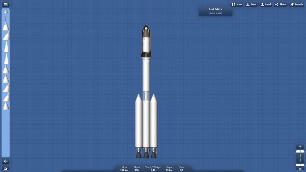 Ideal stage modified Blueprint for Spaceflight Simulator / SFS BP