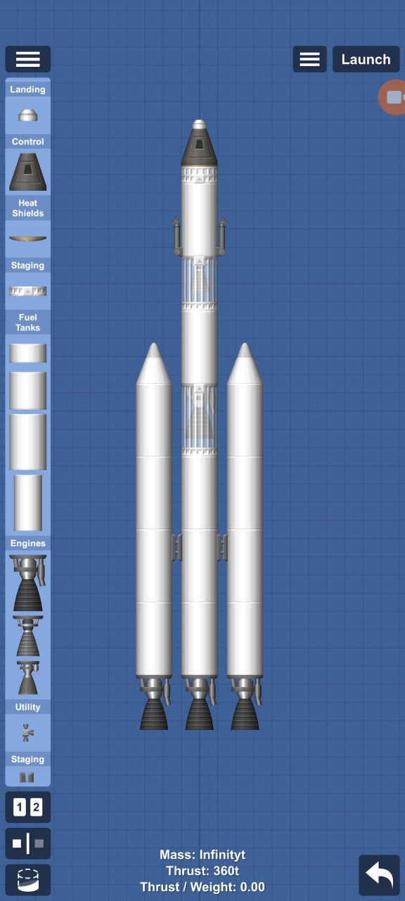 Infinite Mass Rocket for Spaceflight Simulator