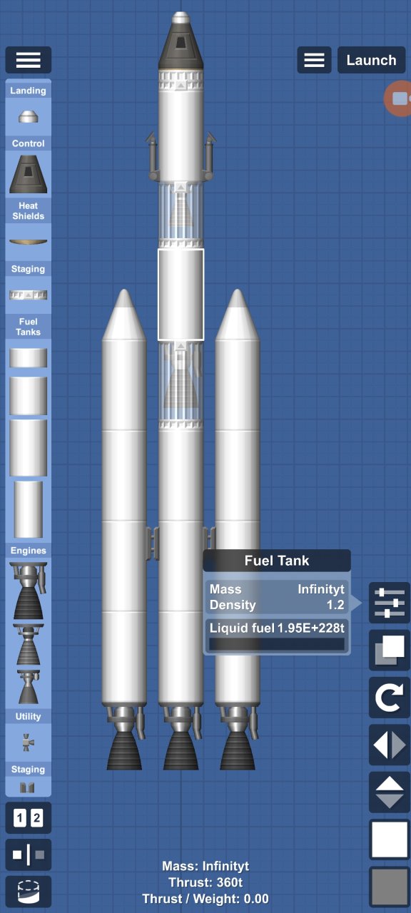 Infinite Mass Rocket Spaceflight Simulator