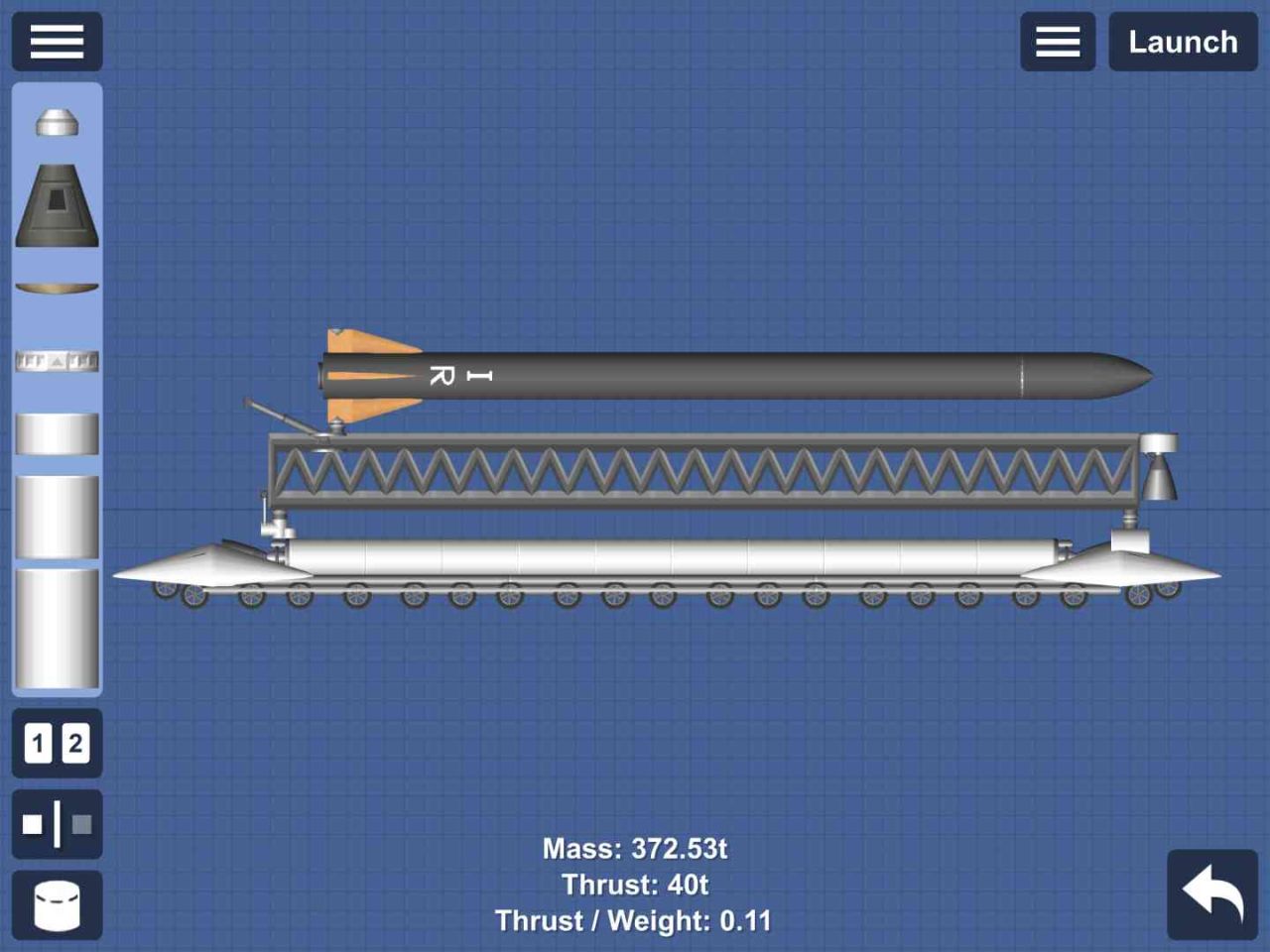 IR-1 / K-62 Suborbital Rocket Blueprint for Spaceflight Simulator / SFS BP