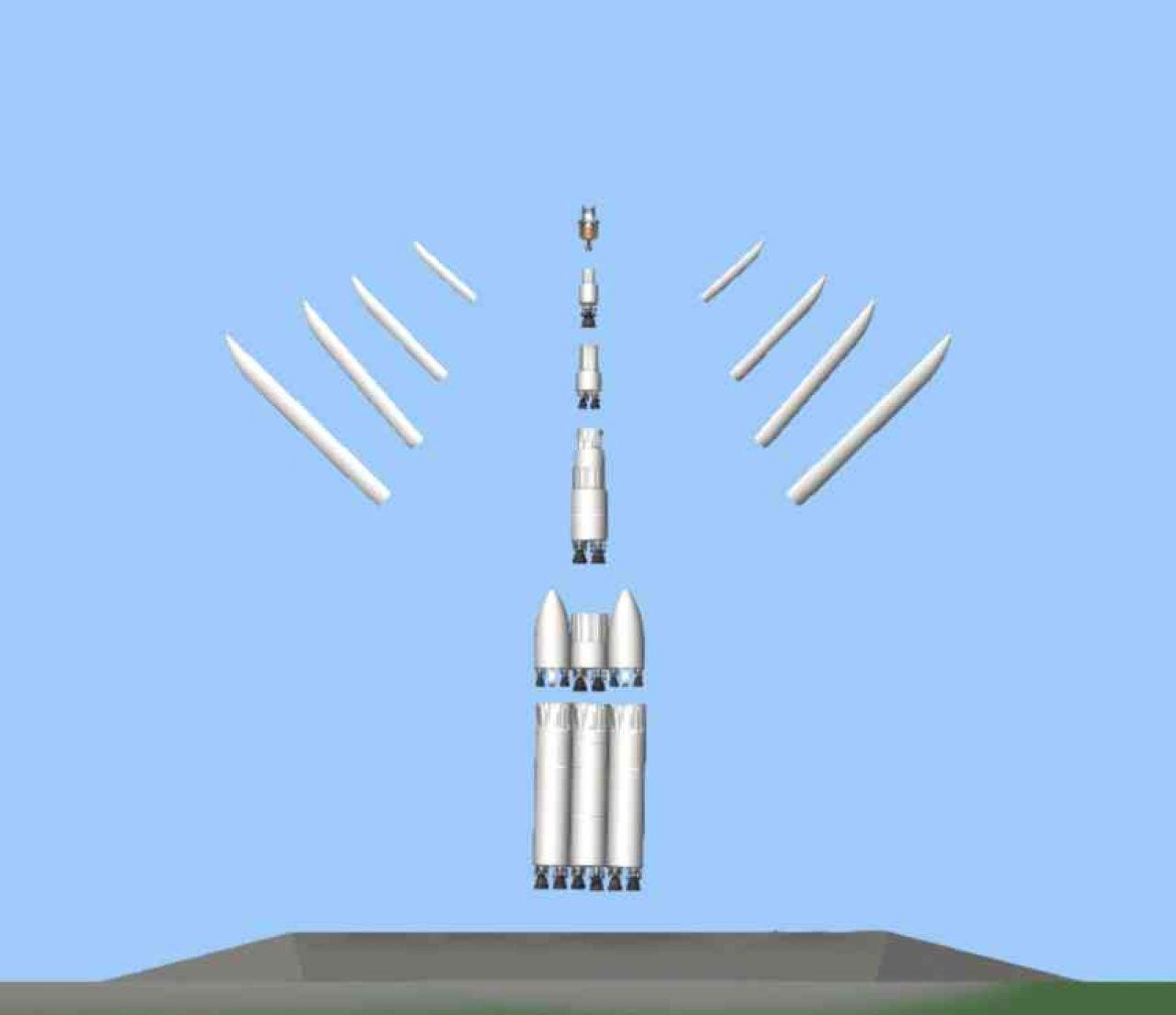 Long distance rocket Blueprint for Spaceflight Simulator / SFS BP