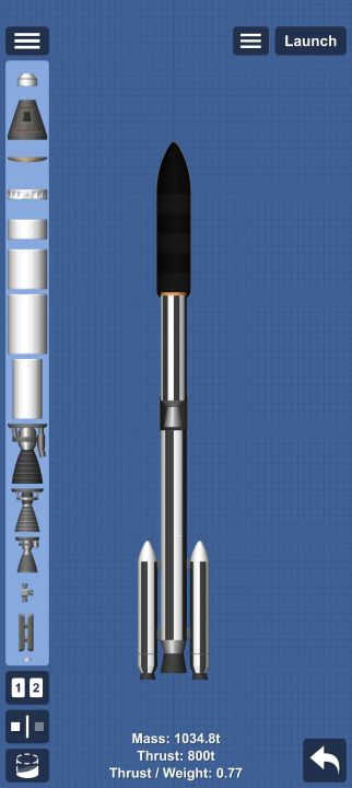 Low Earth Orbit Launcher Blueprint for Spaceflight Simulator / SFS BP